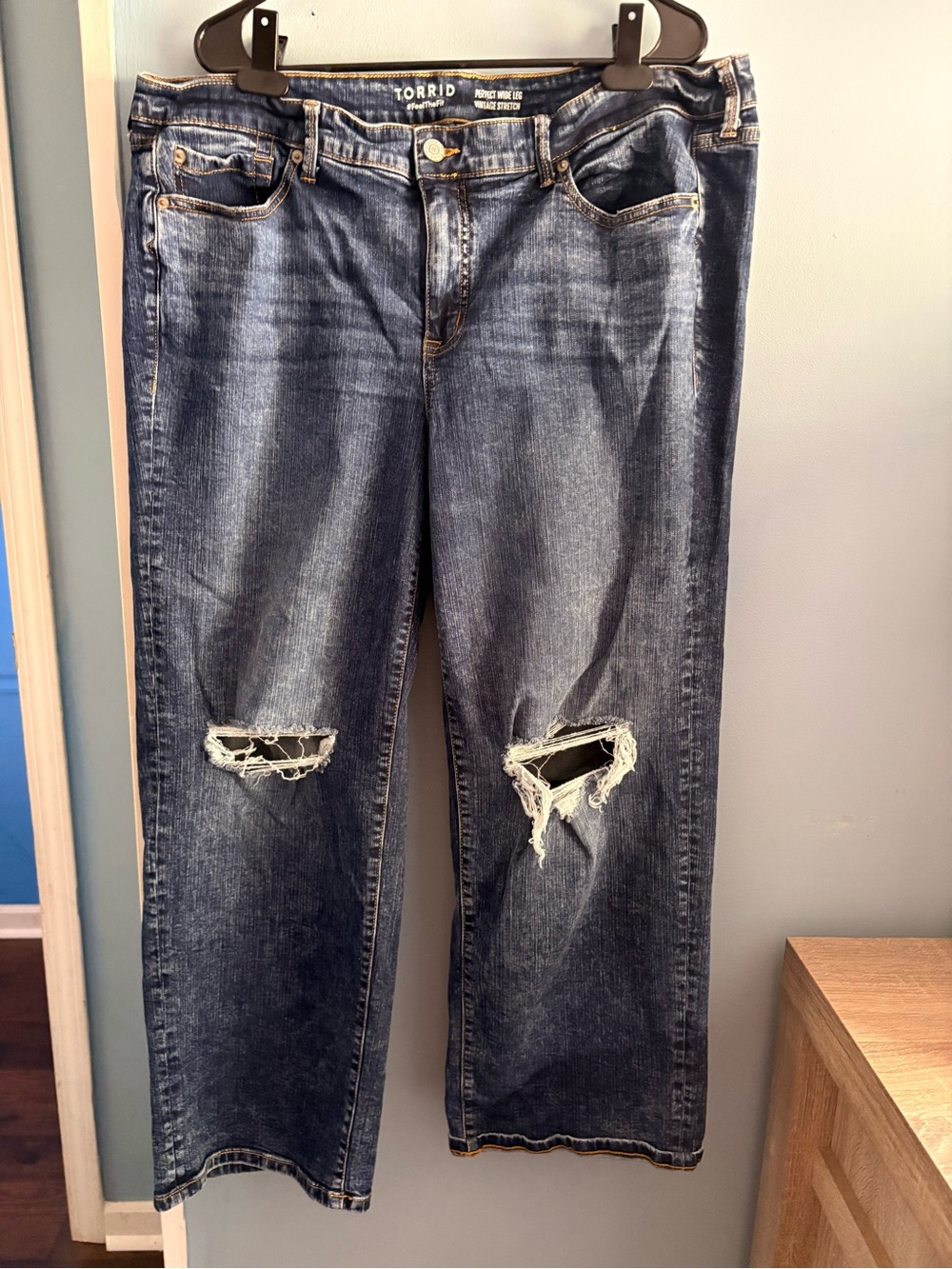 torrid medium wash distressed boyfriend jeans